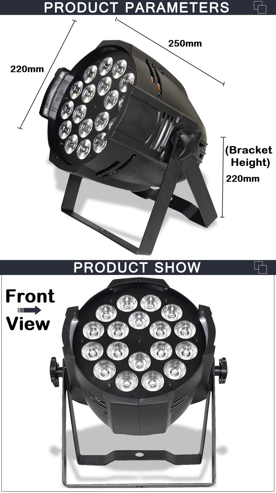 Professional Disco Stage DJ Party Wash LED Light DMX512 PARCAN 6in1 RGBWA-UV.NEW