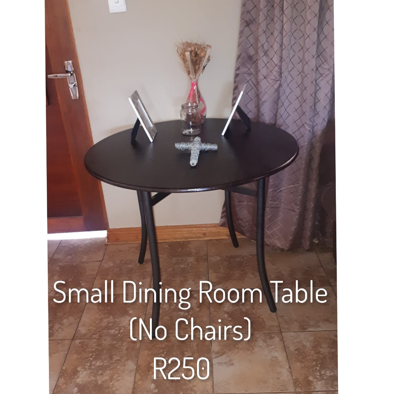 small dining room table with no chairs