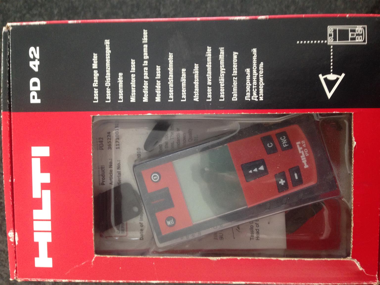 Hilti Laser Entfernungsmesser : Hilti pd 42 laser range meter junk mail