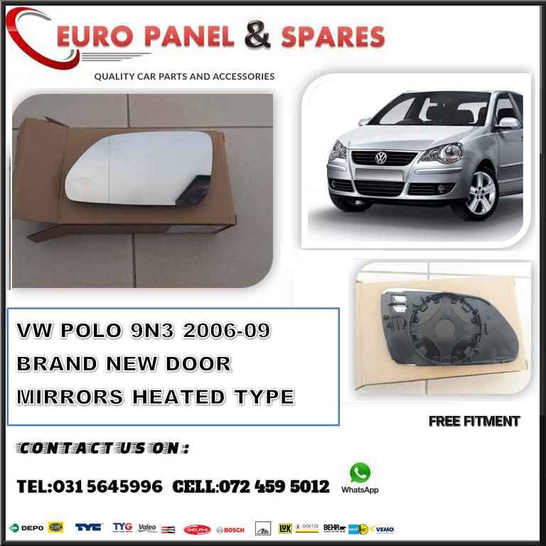 VW POLO 2005/09  BRAND NEW DOOR MIRROR GLASS FORSALE ( free fitment) .