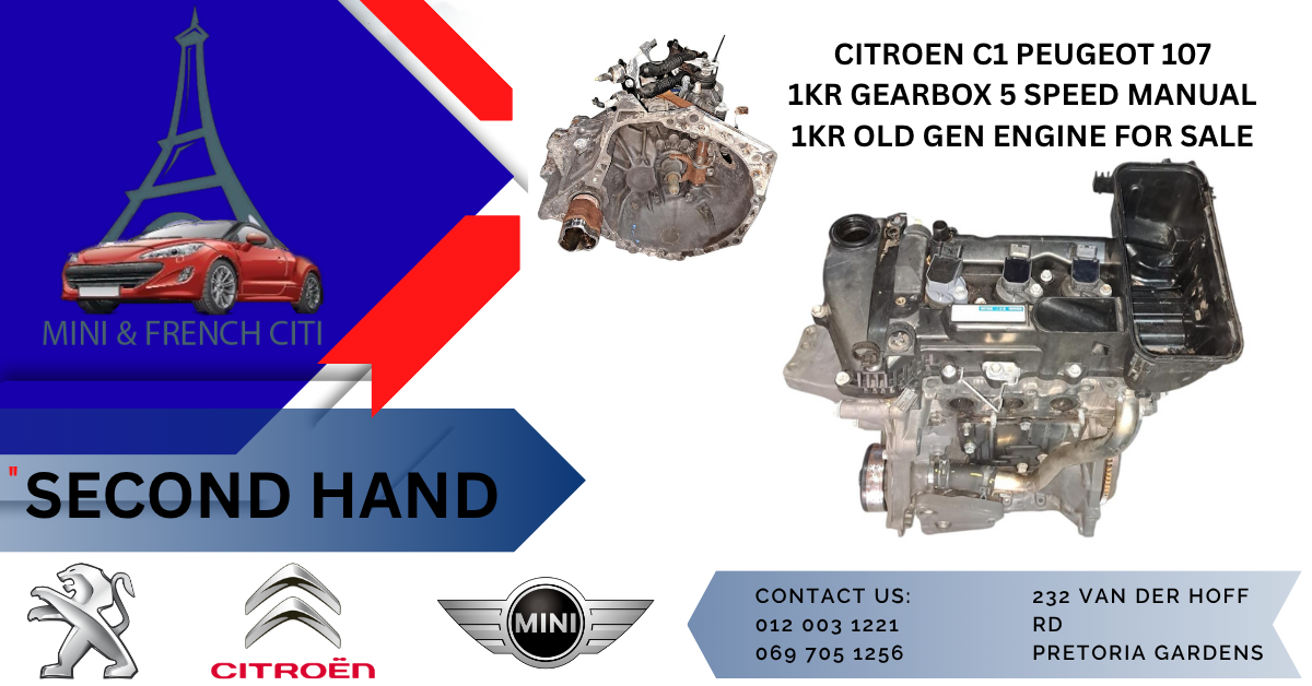 Citroen C1 Peuteog 107 1KR Gearbox 5 Speed Manual 1KR Old Gen Engine For Sale!!