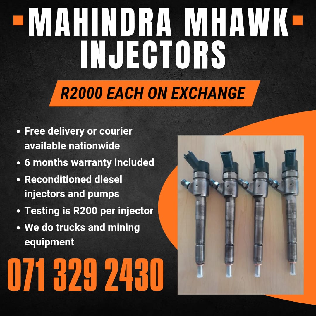 MAHINDRA MHAWK 2.2 INJECTORS FOR SALE WITH WARRANTY INCLUDED - Private Seller MAHINDRA MHAWK 2.2 INJECTORS FOR SALE WITH WARRANTY INCLUDED - Private Seller