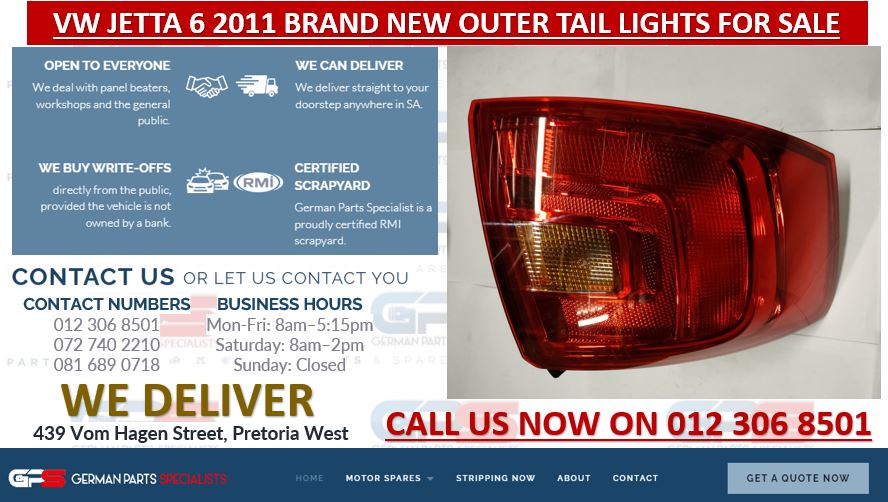 VW JETTA 6 2011 BRAND NEW OUTER TAIL LIGHTS FOR SALE - Private Seller VW JETTA 6 2011 BRAND NEW OUTER TAIL LIGHTS FOR SALE - Private Seller