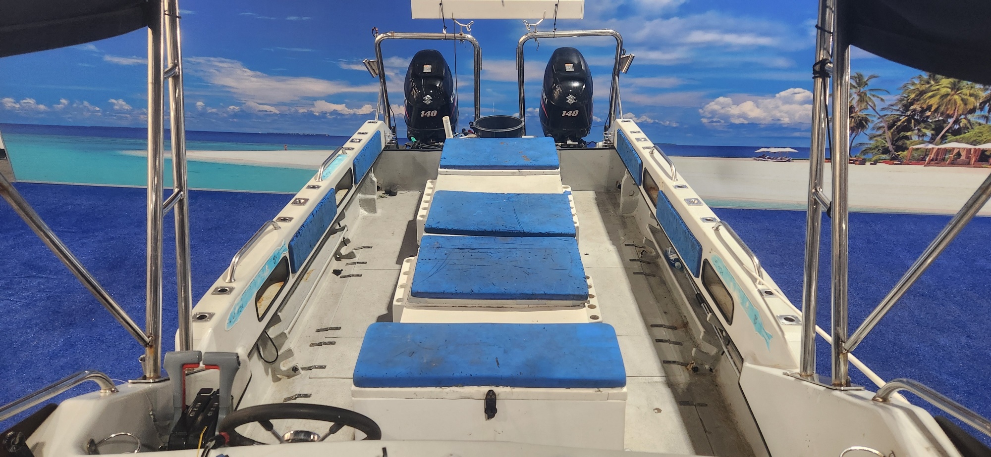 TOMCAT 22 FT ON TRAILER 2 X 140 SUZUKI 4 STROKES 1400 HOURS