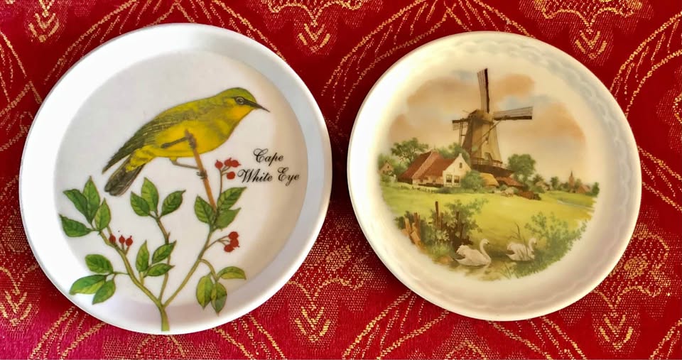Royal Schwabap 1984 Ter Steege BV Holland J G van Hunnik Plate and a melamine tea plate Royal Schwabap 1984 Ter Steege BV Holland J G van Hunnik Plate and a melamine tea plate