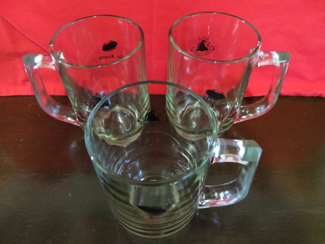 Beer mugs, Glasses and beer cans
