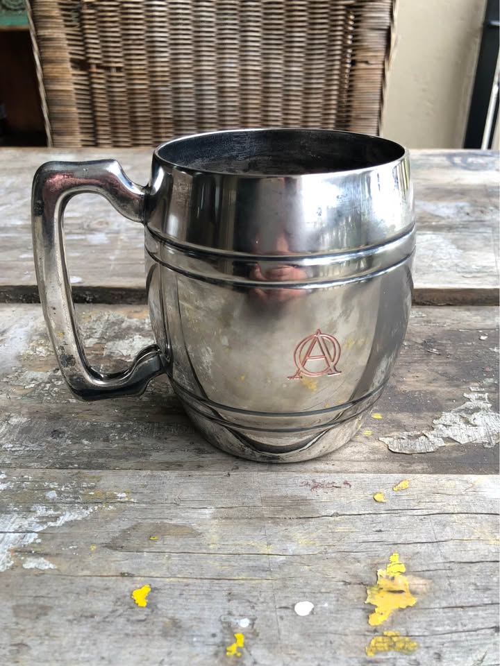 Vintage Seranco Sponc Silver plated Beer goblet