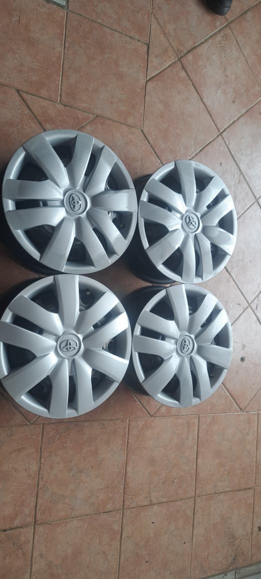14inch toyota steel rims and wheel covers available - Private Seller 14inch toyota steel rims and wheel covers available - Private Seller
