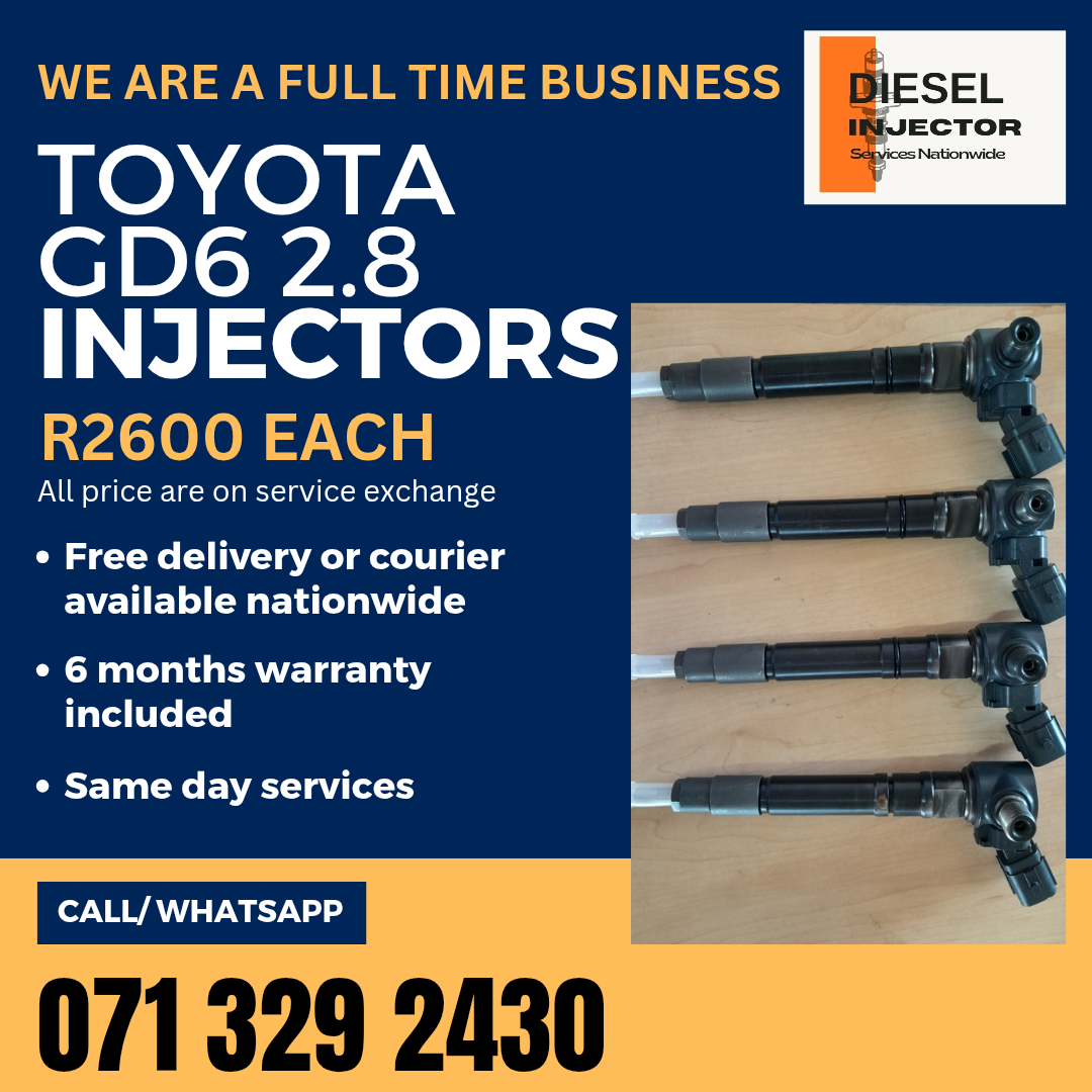 TOYOTA GD6 DIESEL INJECTORS FOR SALE WITH WARRANTY - Private Seller TOYOTA GD6 DIESEL INJECTORS FOR SALE WITH WARRANTY - Private Seller