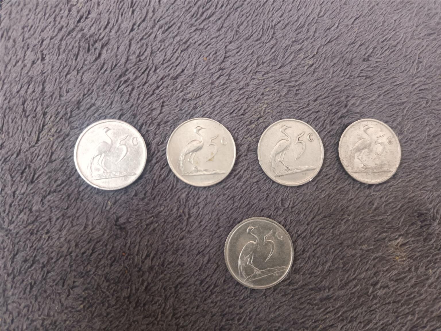 Old South African coins 1977-1988