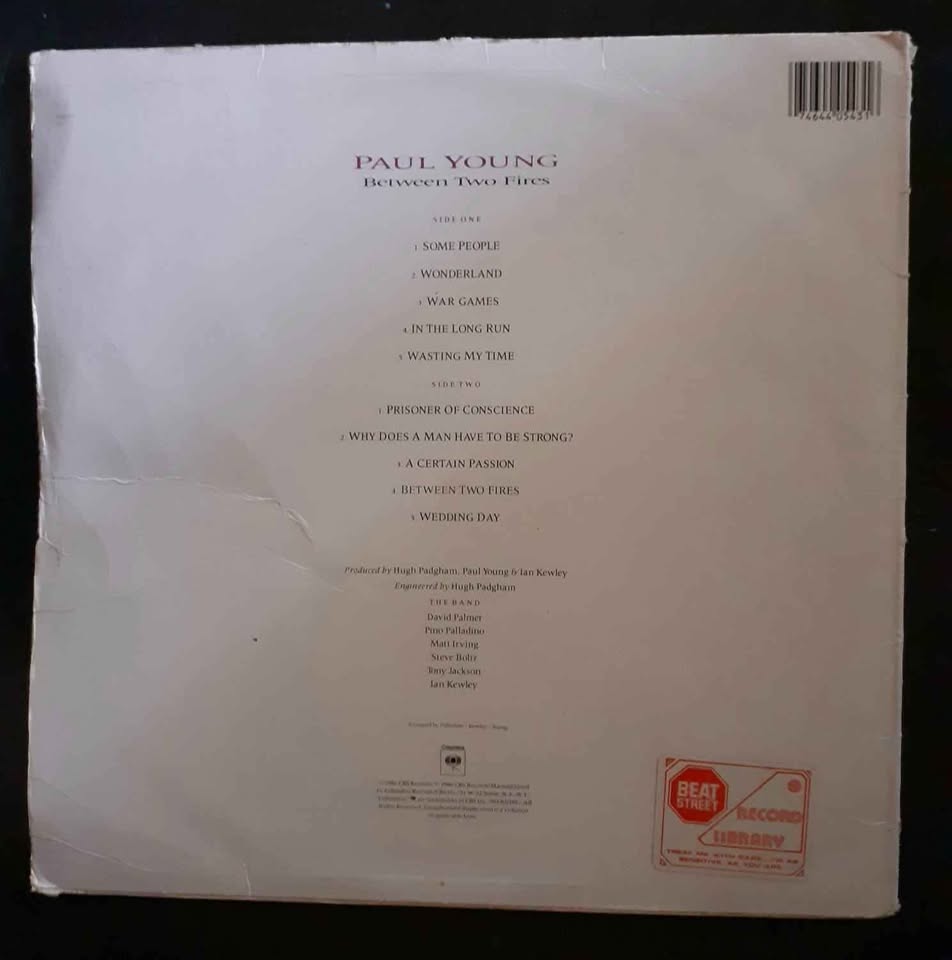 Paul Young - Between Two Fires LP Record