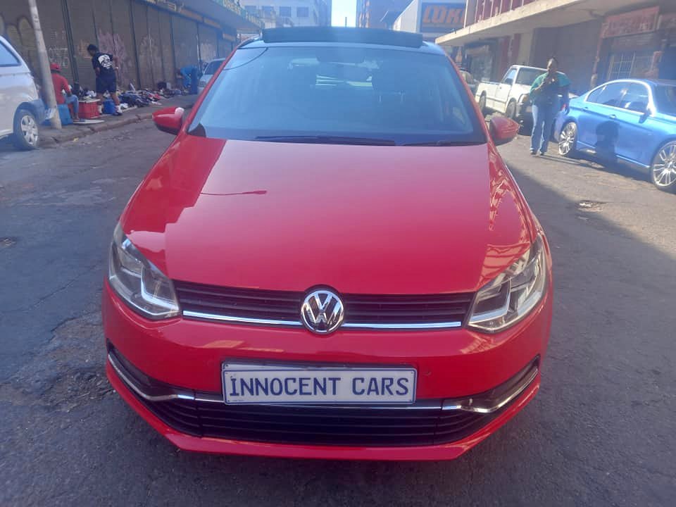 VW POLO TSI 1.2 HIGHLINE PETROL,  AUTOMATIC TRANSMISSION, RED COLOUR, MILEAGE VW POLO TSI 1.2 HIGHLINE PETROL,  AUTOMATIC TRANSMISSION, RED COLOUR, MILEAGE