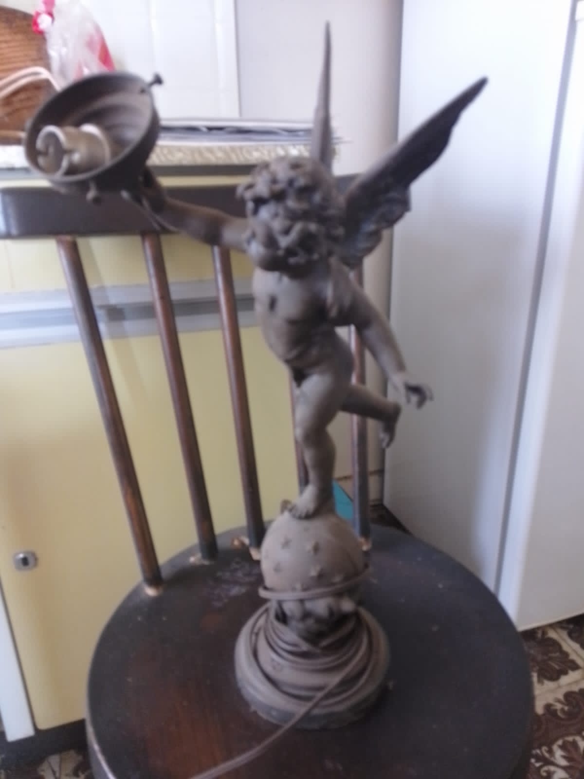 Winged Cherub Lamps -Emile Bruchan Winged Cherub Lamps -Emile Bruchan