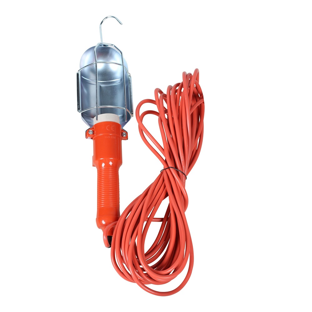Heavy Duty Portable Electric Hand Held Lamp with Extension Cable + LED ...