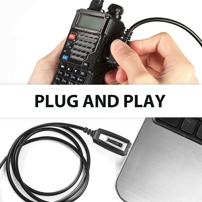 USB Programming Cable plus CD For Two-Way Walkie Talkie Radios/Transceivers. NEW