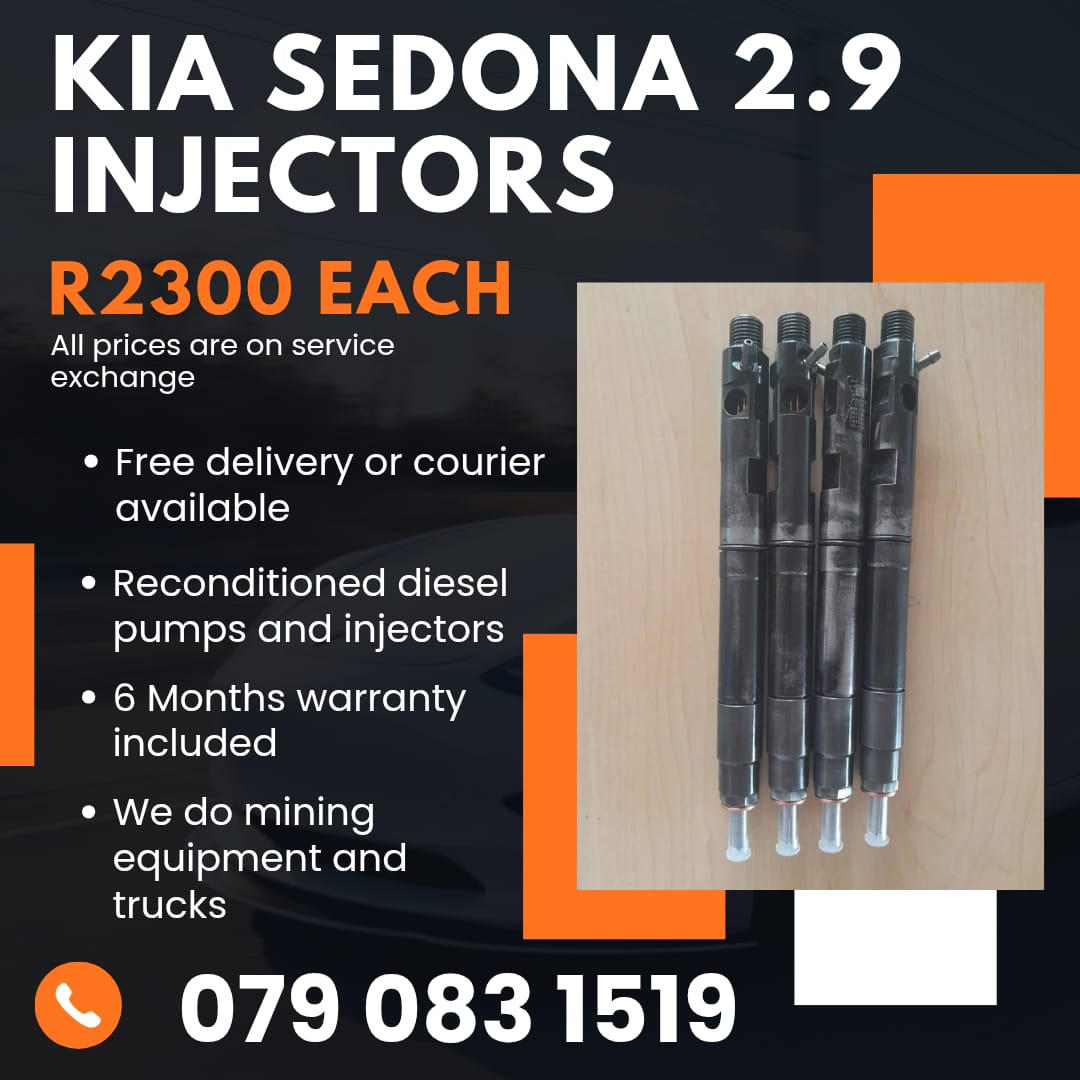 KIA SEDONA 2.9 INJECTORS FOR SALE WITH WARRANTY - Private Seller KIA SEDONA 2.9 INJECTORS FOR SALE WITH WARRANTY - Private Seller