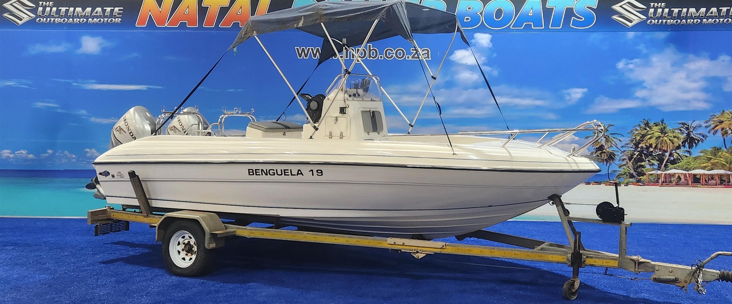 NEW ARRIVAL BENGUELA 19 FT CC 2011 ON TRAILER 2 X 60 HP HONDA 4 STROKES