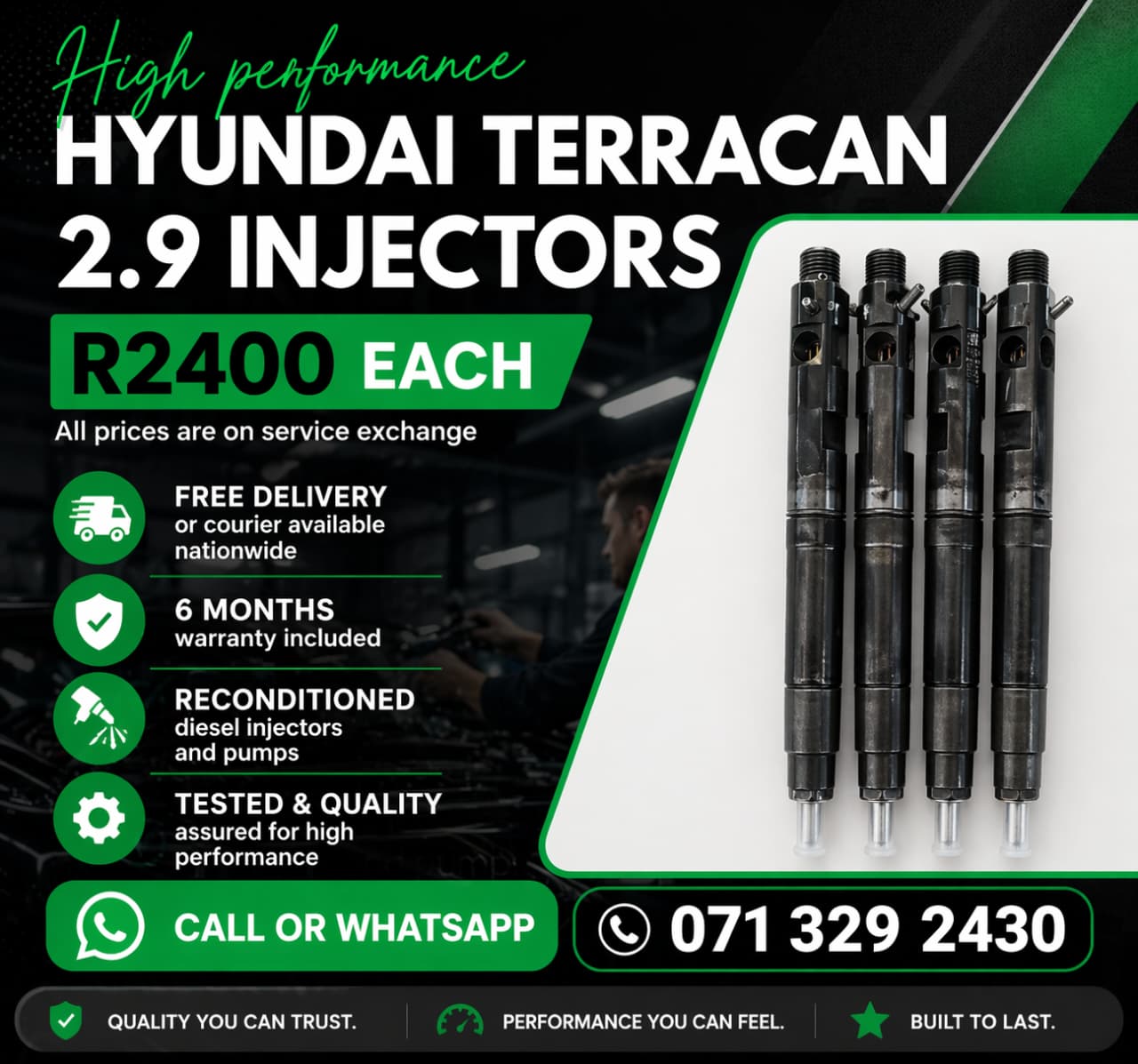 HYUNDAI INJECTORS FOR SALE WITH WARRANTY - Private Seller HYUNDAI INJECTORS FOR SALE WITH WARRANTY - Private Seller