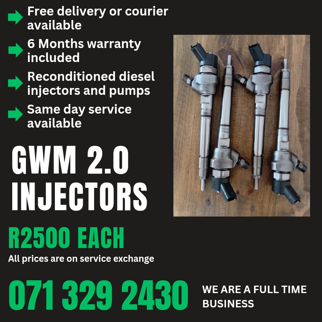 GWM 2.0 INJECTORS FOR SALE WITH WARRANTY INCLUDED - Private Seller GWM 2.0 INJECTORS FOR SALE WITH WARRANTY INCLUDED - Private Seller