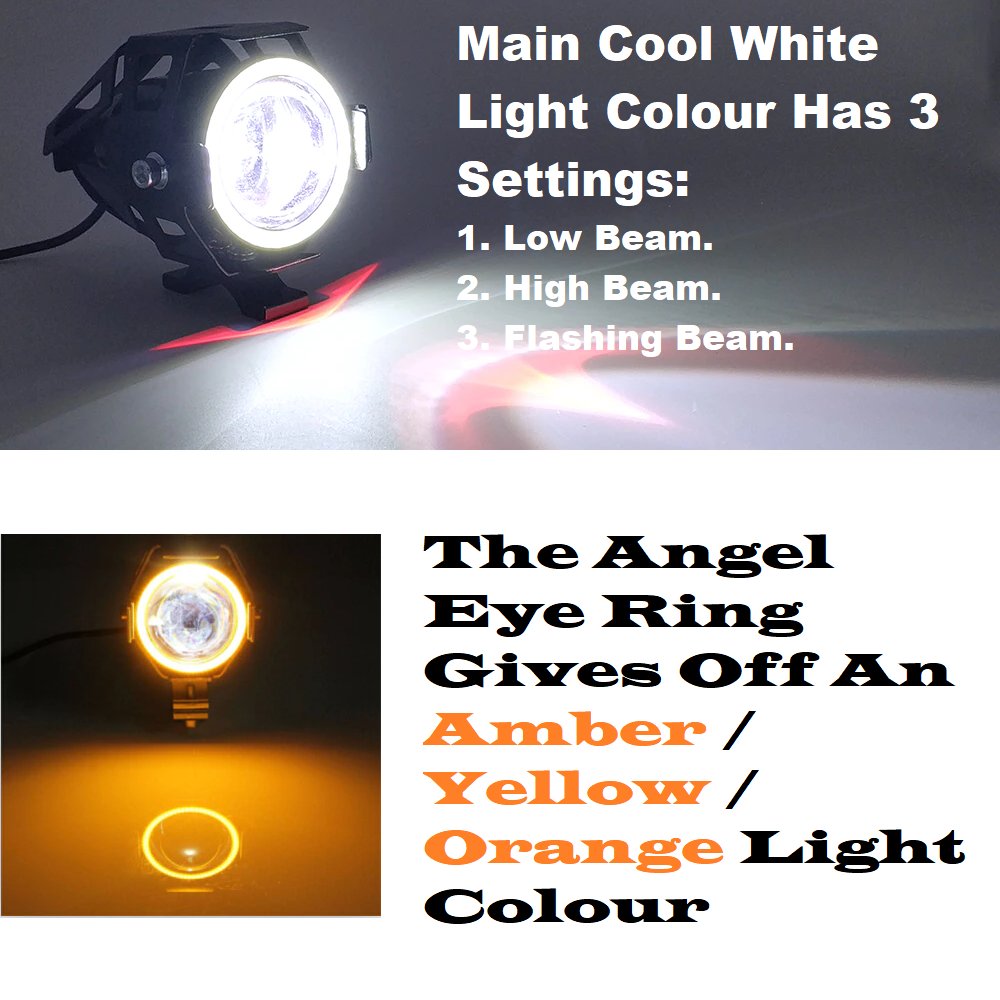 LED Angel Eye Spotlights, Devil Eye Universal Auxiliary Halo Ring Spotlights NEW