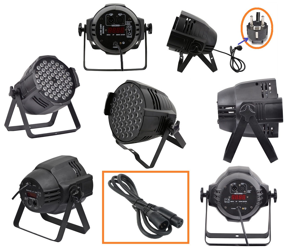 Professional Disco Stage DJ Party Wash LED Light DMX512 PARCAN RGBWA. Brand NEW