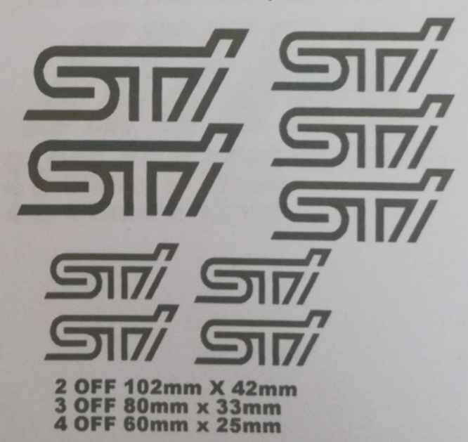Subaru / STI / Brembo brake caliper stickers decals - Private Seller