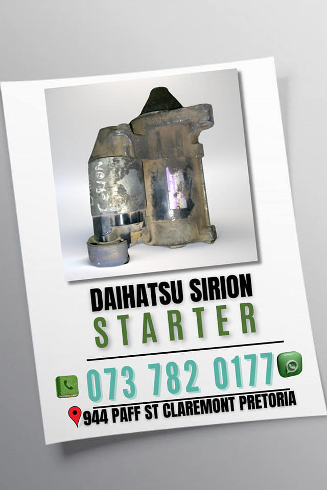 Daihatsu sirion starter Call or WhatsApp me - Private Seller