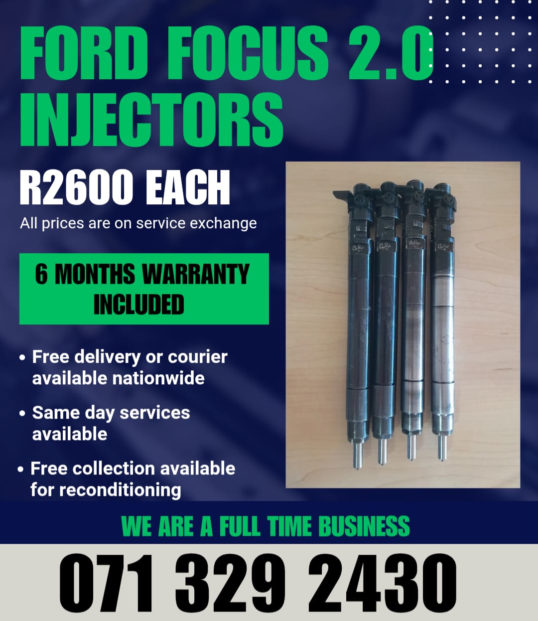 FORD FOCUS 2.0 INJECTORS FOR SALE WITH WARRANTY - Private Seller FORD FOCUS 2.0 INJECTORS FOR SALE WITH WARRANTY - Private Seller
