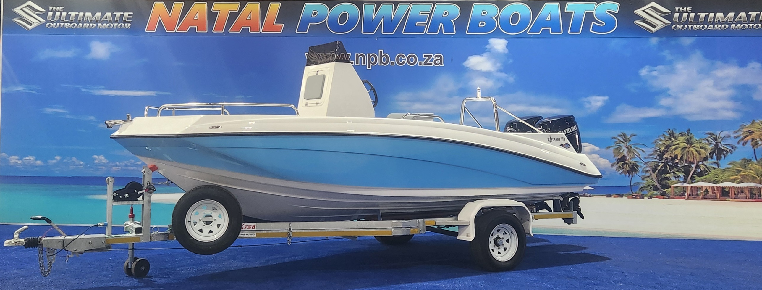 EXPLORER EVO 19 FT ON TRAILER 2 X 70 HP SUZUKI 4 STROKES 2025 MODEL