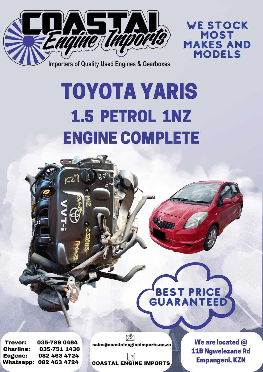 TOYOTA YARIS 1.5P 1NZ ENGINE COMPLETE - Private Seller
