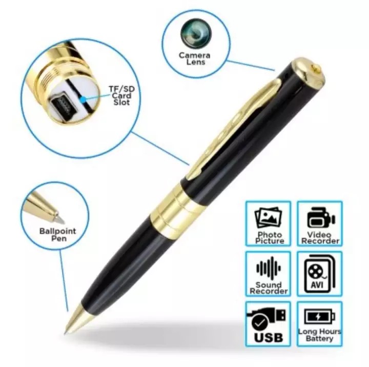 Spy Pen Digital HD Colour Video Audio Recorder with Micro SD Card Slot. Brand New Products.