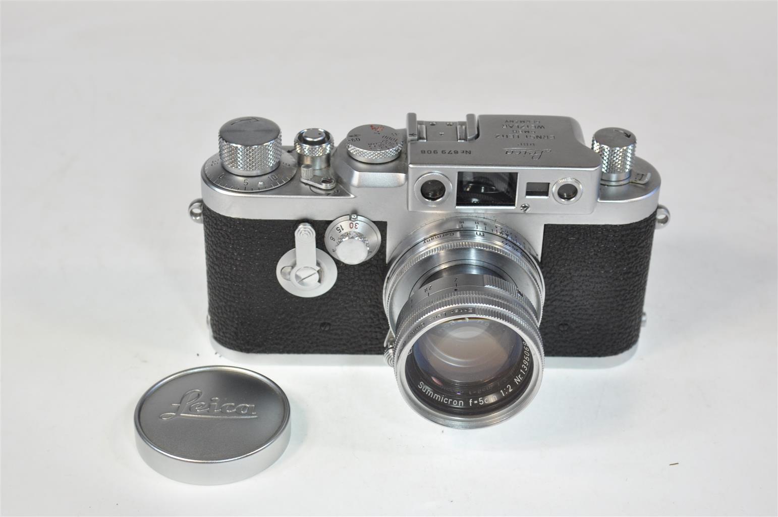Leica IIIG rangefinder film camera, 50mm Summicron lens