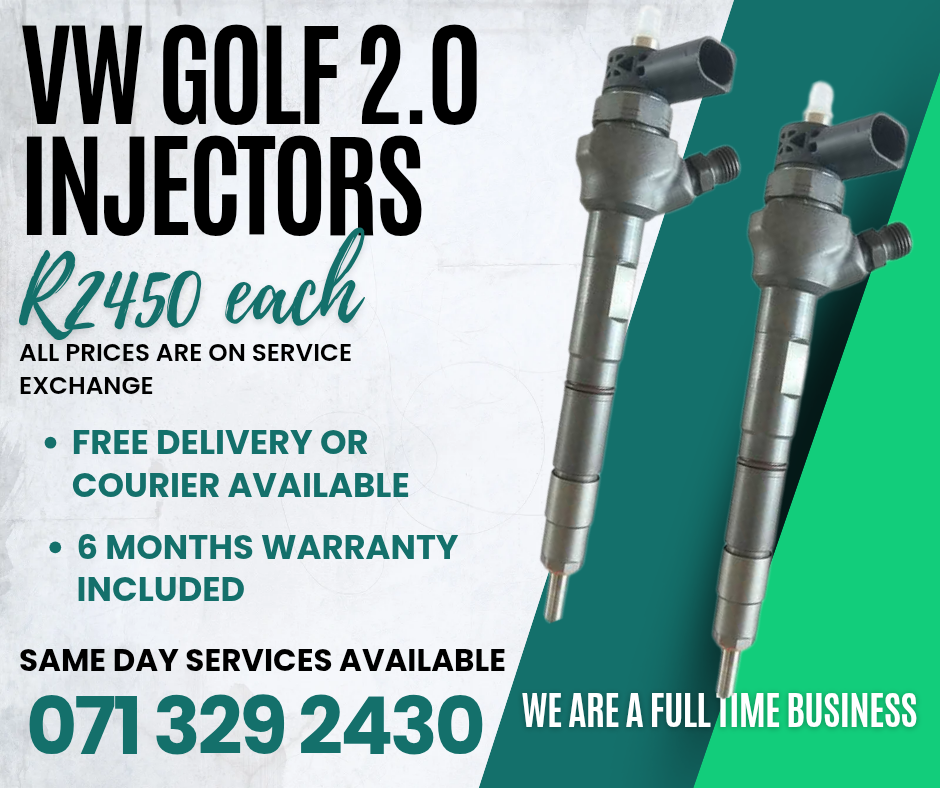 VW GOLF 2.0 INJECTORS FOR SALE WITH WARRANTY INCLUDED - Private Seller VW GOLF 2.0 INJECTORS FOR SALE WITH WARRANTY INCLUDED - Private Seller