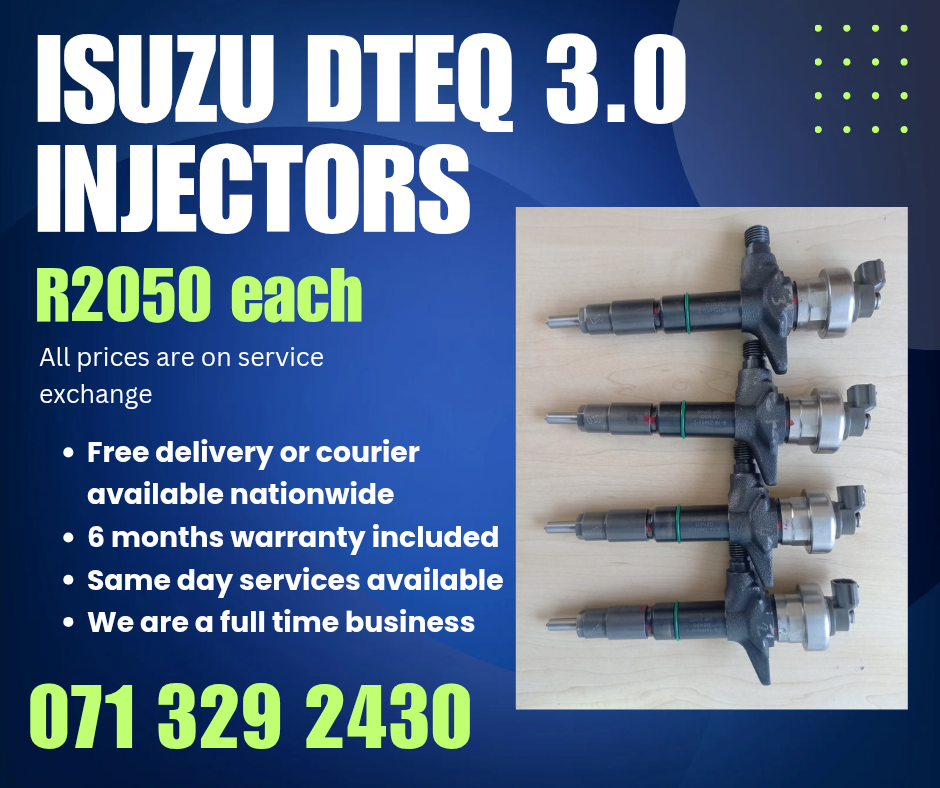 ISUZU DTEQ 3.0 INJECTORS FOR SALE WITH WARRANTY INCLUDED - Private Seller ISUZU DTEQ 3.0 INJECTORS FOR SALE WITH WARRANTY INCLUDED - Private Seller