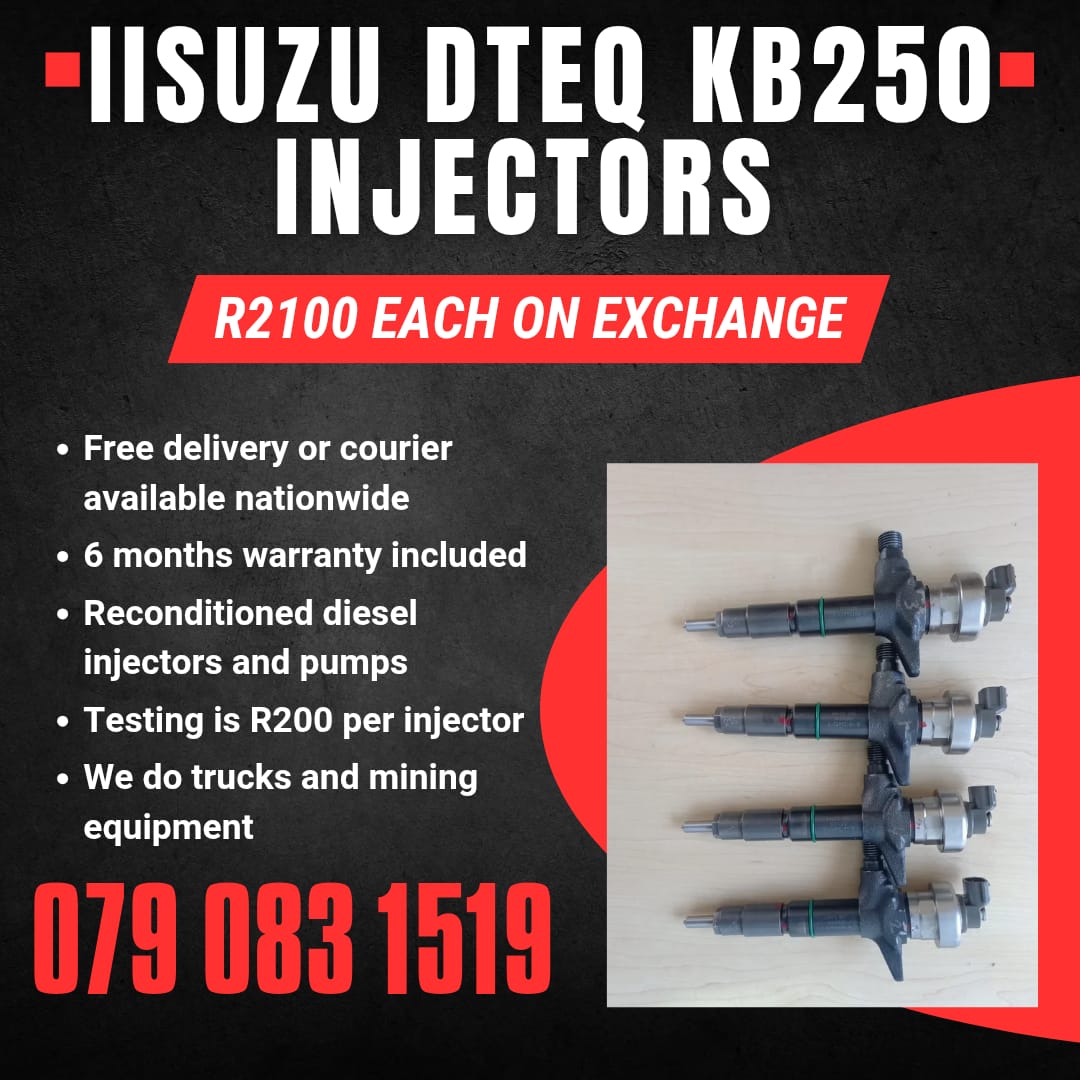 ISUZU DTEQ KB250 INJECTORS FOR SALE WITH WARRANTY - Private Seller ISUZU DTEQ KB250 INJECTORS FOR SALE WITH WARRANTY - Private Seller