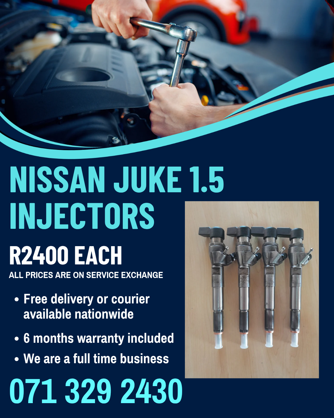 NISSAN JUKE 1.5 INJECTORS FOR SALE WITH WARRANTY ON - Private Seller NISSAN JUKE 1.5 INJECTORS FOR SALE WITH WARRANTY ON - Private Seller