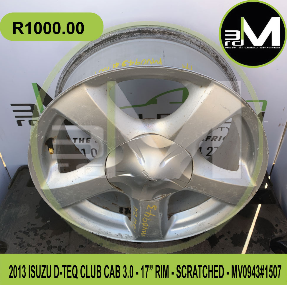 17' Rim - Isuzu D-teq Club cab 3.0 - Private Seller 17' Rim - Isuzu D-teq Club cab 3.0 - Private Seller