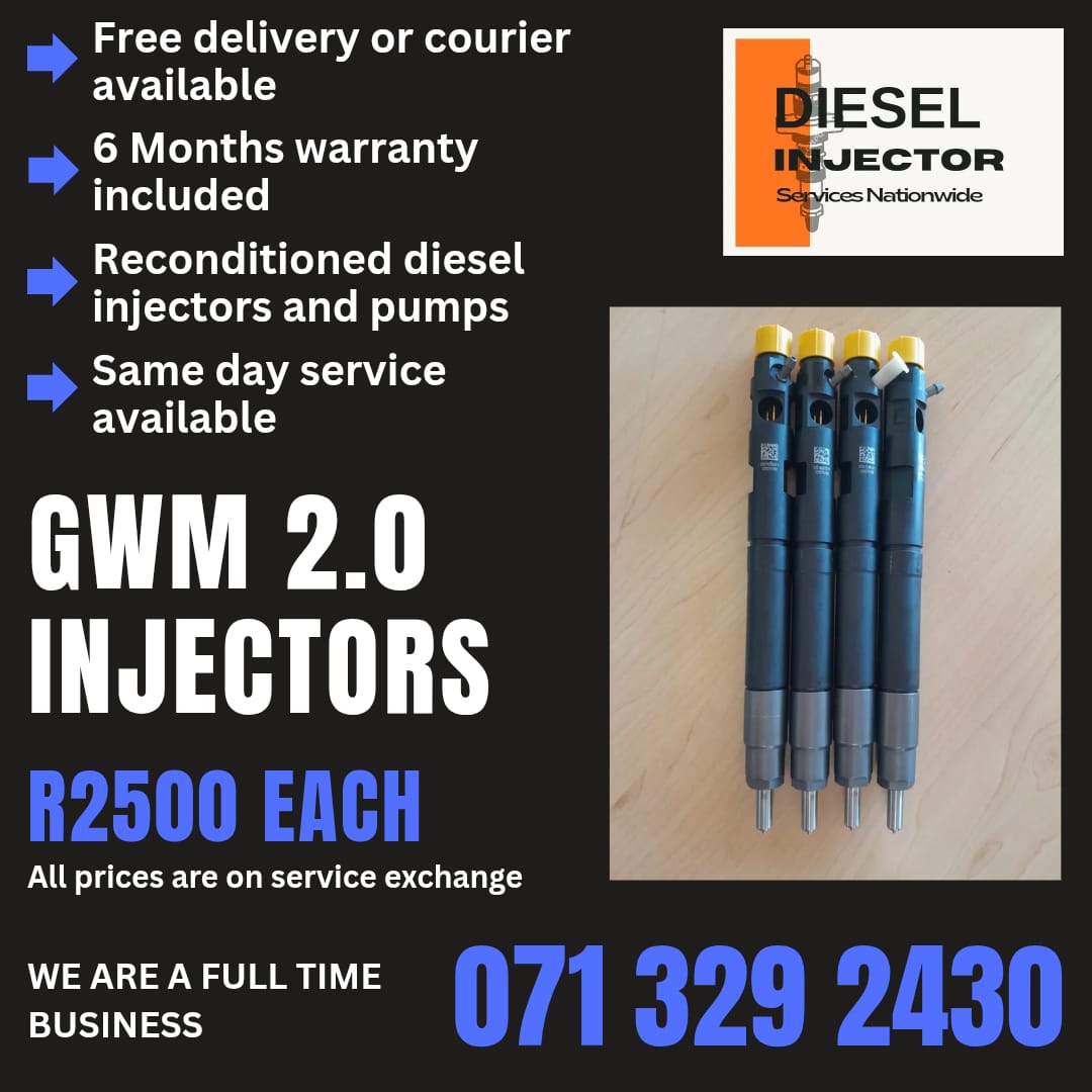 GWM 2.0 INJECTORS FOR SALE WITH WARRANTY INCLUDED - Private Seller GWM 2.0 INJECTORS FOR SALE WITH WARRANTY INCLUDED - Private Seller