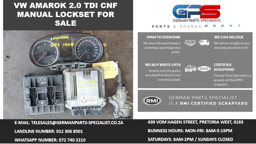 VW AMAROK 2.0 TDI CNF USED MANUAL LOCKSET FOR SALE - Private Seller