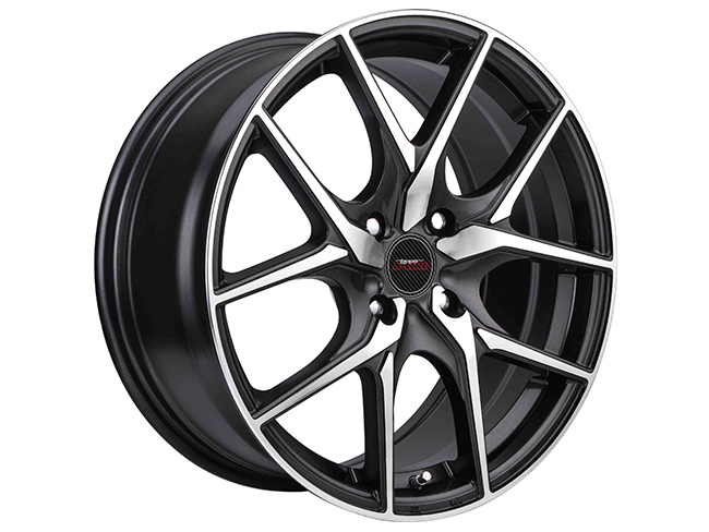14″ A-Line Tatum 5/100 Black Machine Face Alloy Wheels