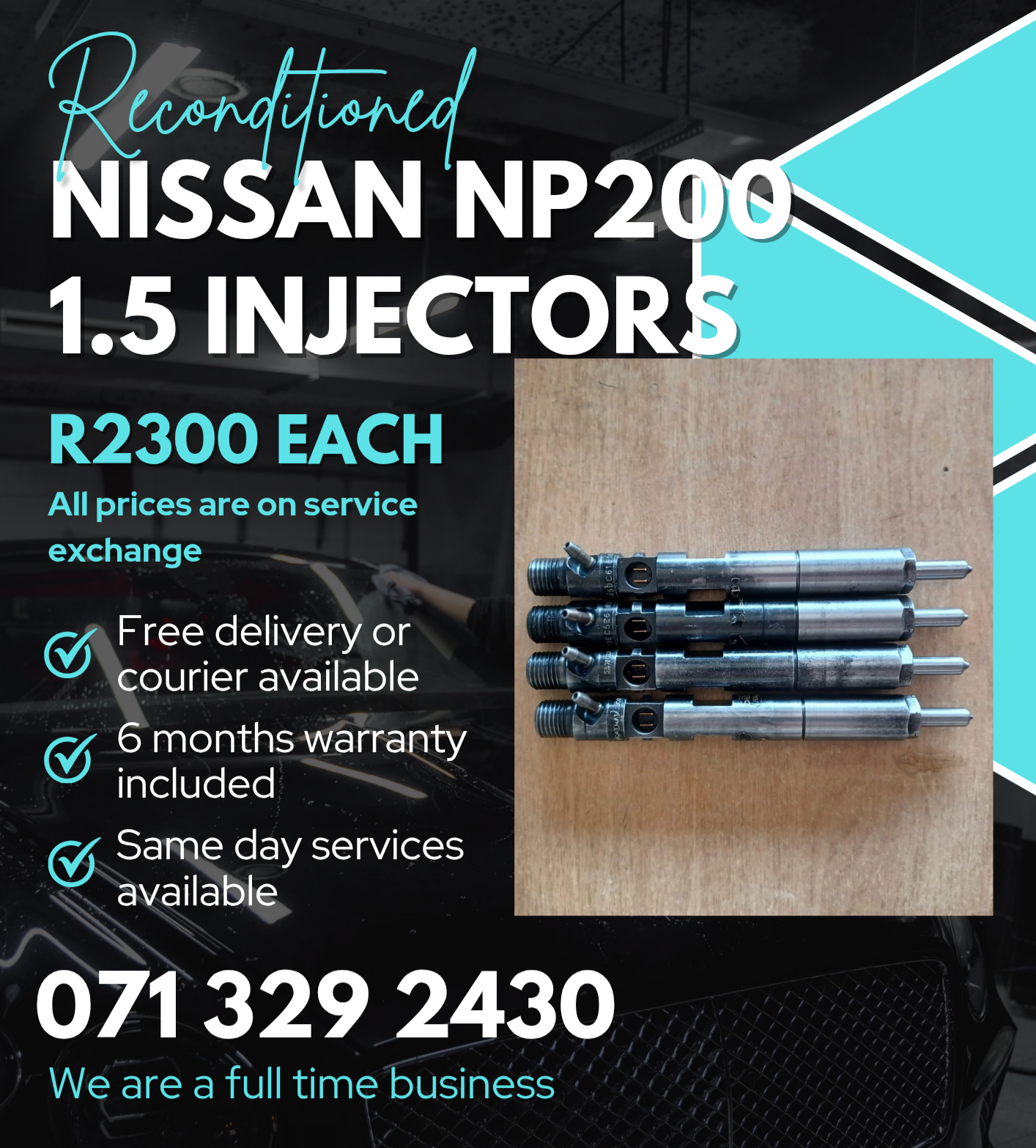 NISSAN NP200 1.5 DIESEL INJECTORS FOR SALE WITH WARRANTY - Private Seller NISSAN NP200 1.5 DIESEL INJECTORS FOR SALE WITH WARRANTY - Private Seller