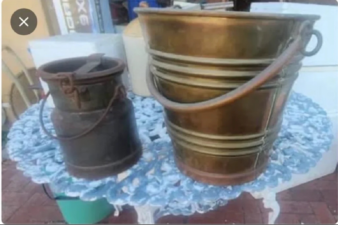 Brass buckets Brass buckets