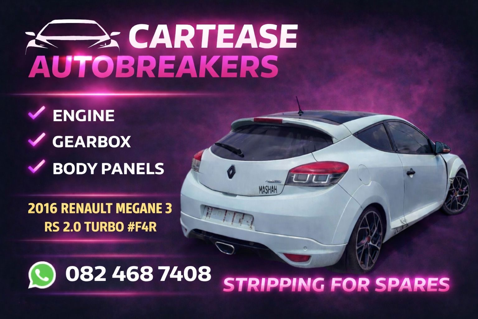 2016 Renault Megane 3 RS 2.0 Turbo #F4R Stripping For Spares!!! - Private Seller 2016 Renault Megane 3 RS 2.0 Turbo #F4R Stripping For Spares!!! - Private Seller