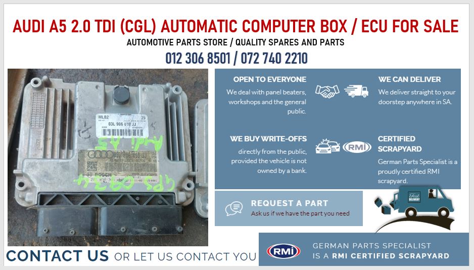Audi A5 2.0 TDI (CGL) Automatic computer box / ECU for sale - Private Seller Audi A5 2.0 TDI (CGL) Automatic computer box / ECU for sale - Private Seller