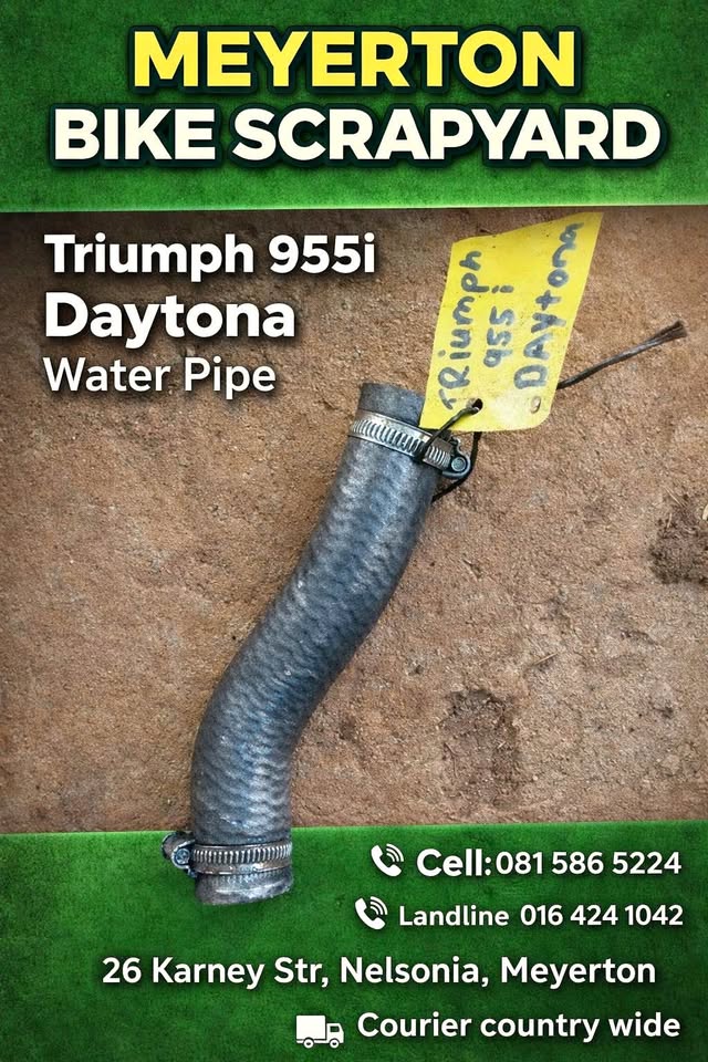 Triumph 955i Daytona water pipe. Meyerton Bike Scrapyard. New and secondhand spares. We stripping - Private Seller Triumph 955i Daytona water pipe. Meyerton Bike Scrapyard. New and secondhand spares. We stripping - Private Seller