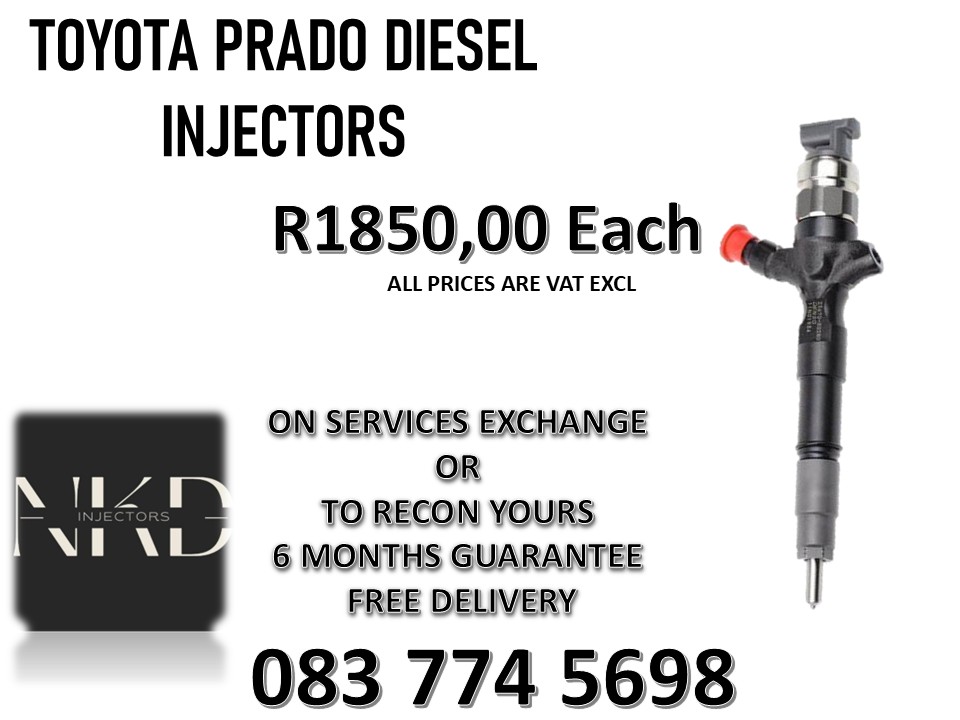 TOYOTA PRADO - NEW AND RECON DIESEL INJECTORS - Private Seller TOYOTA PRADO - NEW AND RECON DIESEL INJECTORS - Private Seller