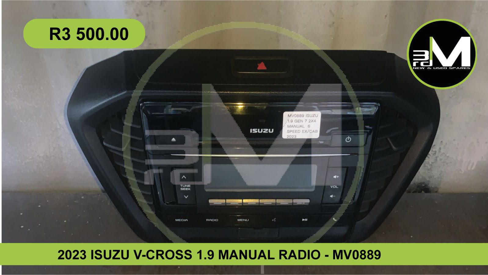 2023 ISUZU V-CROSS 1.9 (RZ4E) 1.9 RADIO - MV0889 - Private Seller