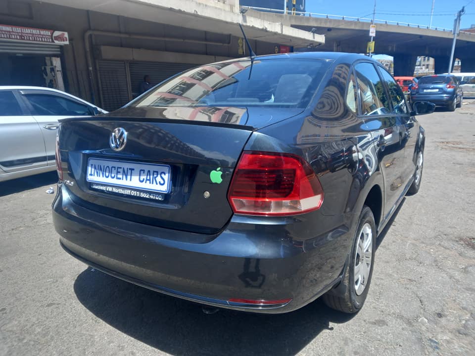 2018 VW POLO 6 SEDAN 1.4 PETROL, MANUAL TRANSMISSION, BLACK COLOUR, MILEAGE 96000KM