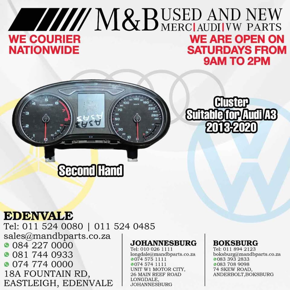 Cluster (Second Hand) Suitable for Audi A3 2013-2020 Part Number: 8V0920 - Private Seller Cluster (Second Hand) Suitable for Audi A3 2013-2020 Part Number: 8V0920 - Private Seller