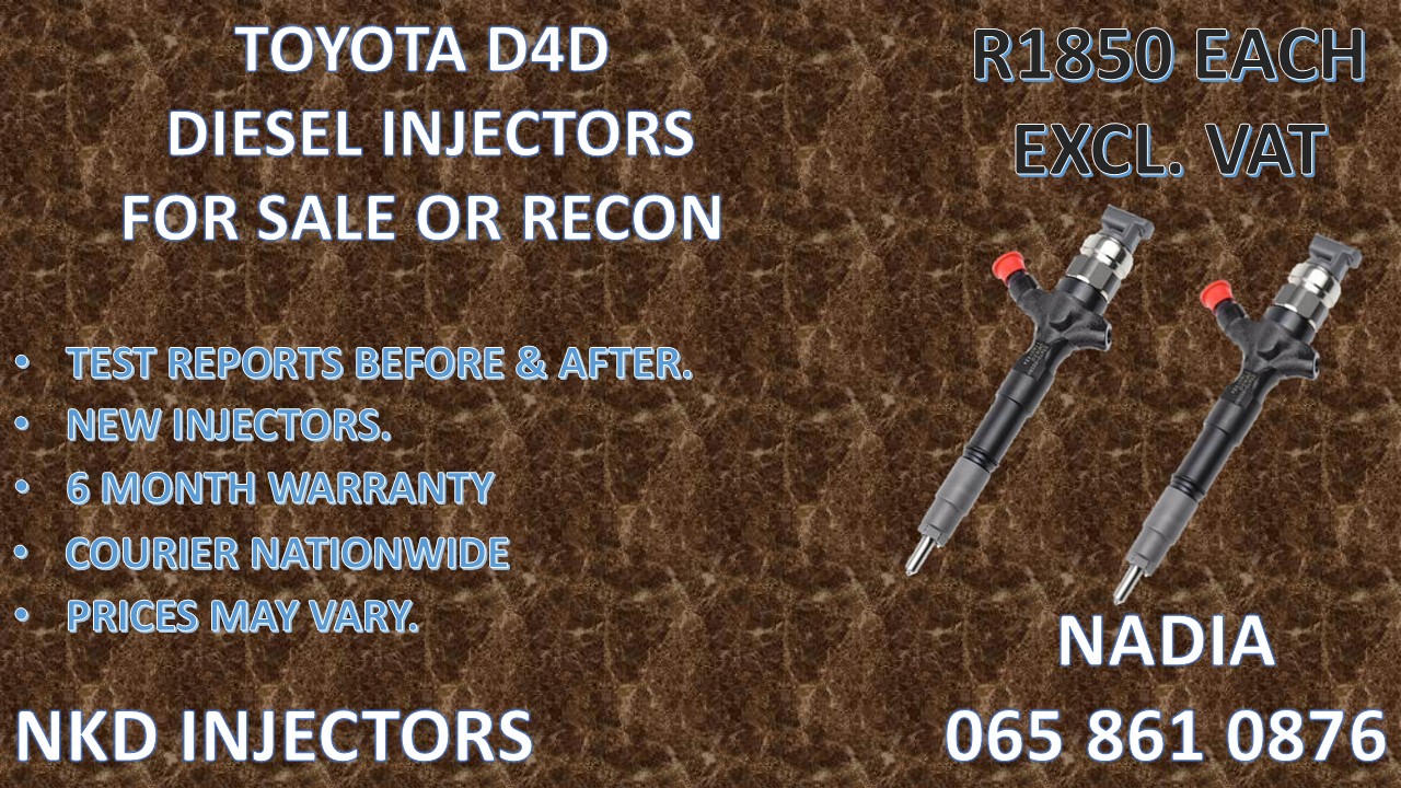 DIESEL INJECTORS FOR SALE FOR TOYOTA 2KD - RECONDITIONED - Private Seller DIESEL INJECTORS FOR SALE FOR TOYOTA 2KD - RECONDITIONED - Private Seller